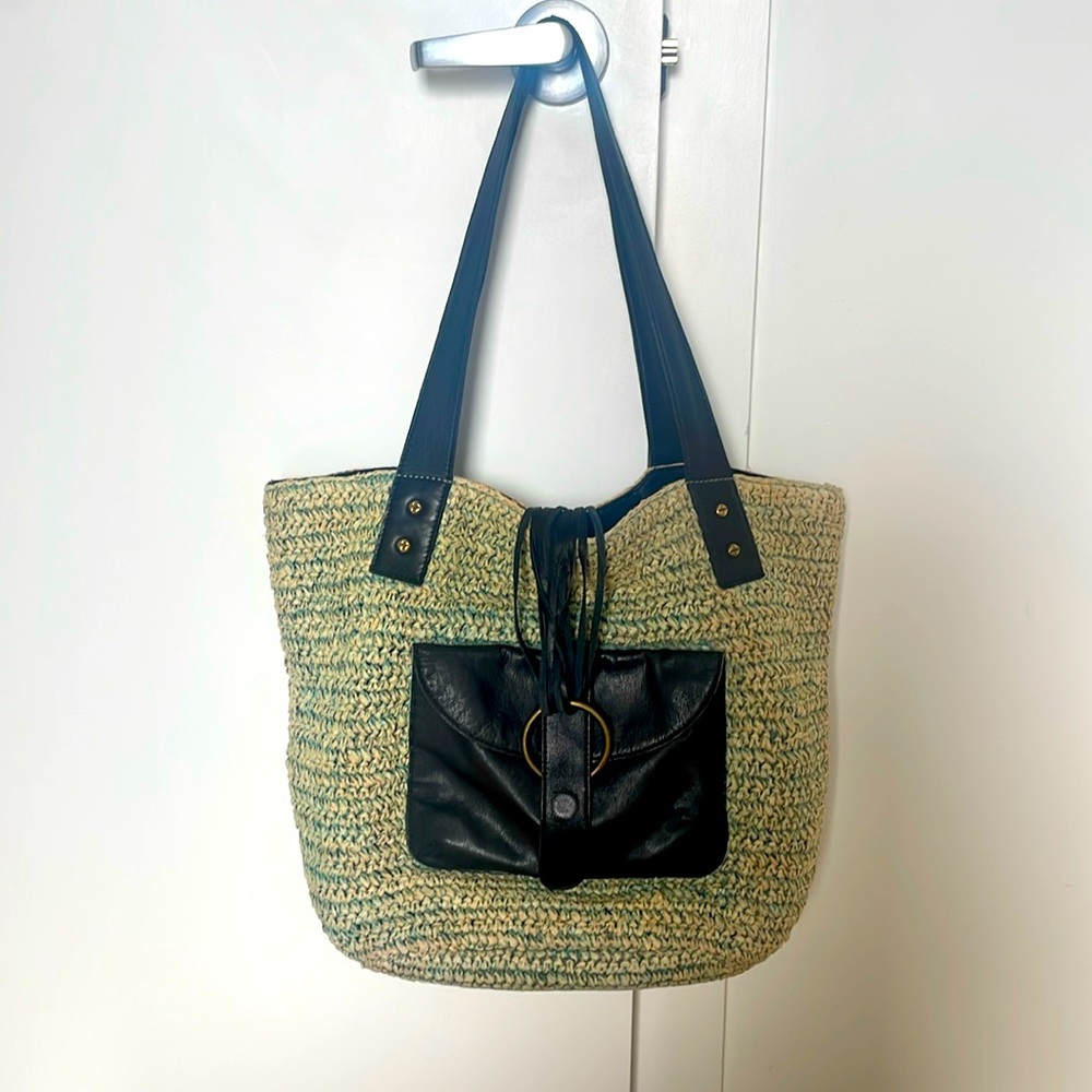 Free People En Riva Raffia Tote